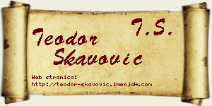 Teodor Škavović vizit kartica
